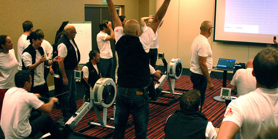 Challenge concept indoor Aviron