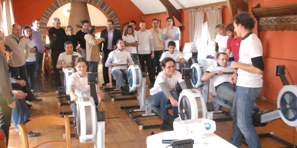 Challenge concept indoor Aviron